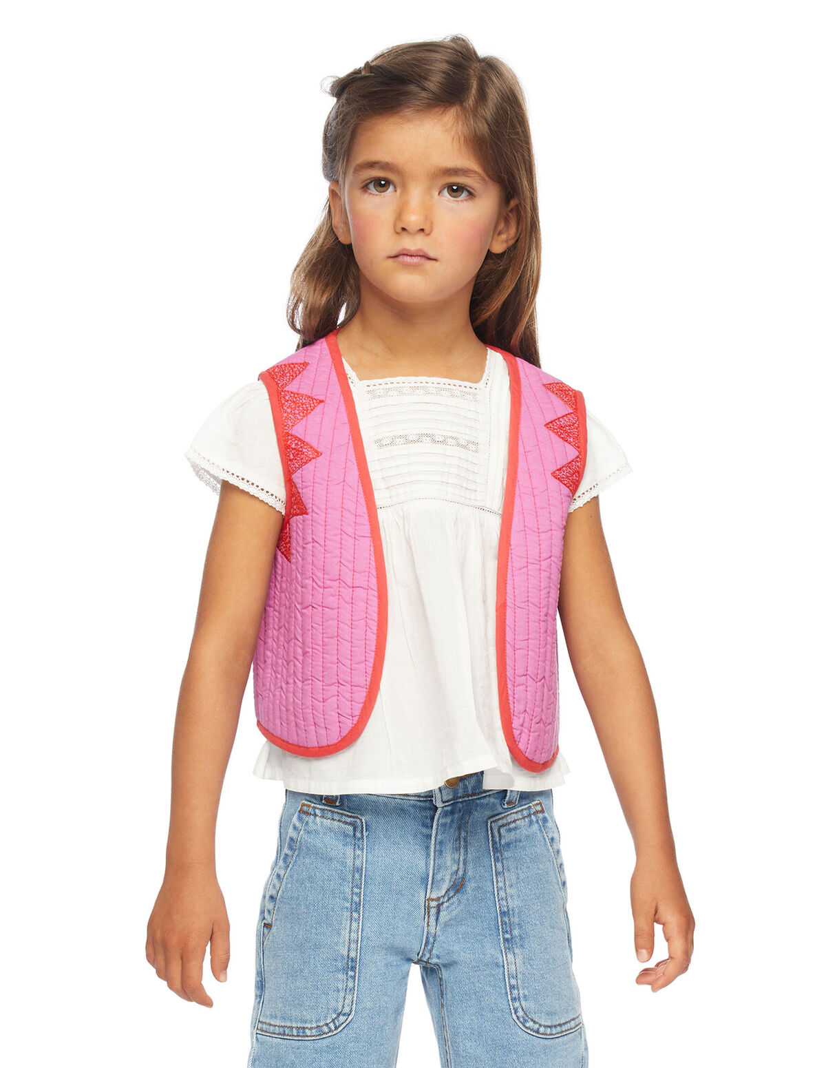 Purple vest with stitching - Waistcoats - Nícoli