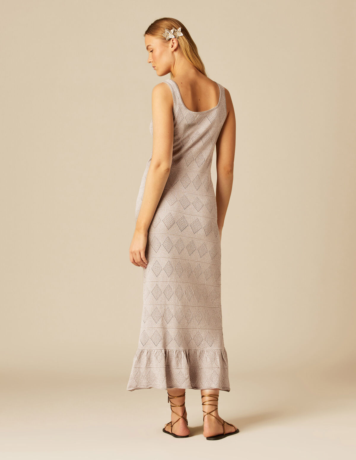 VESTIDO BRILLO TIRANTES PLATEADO