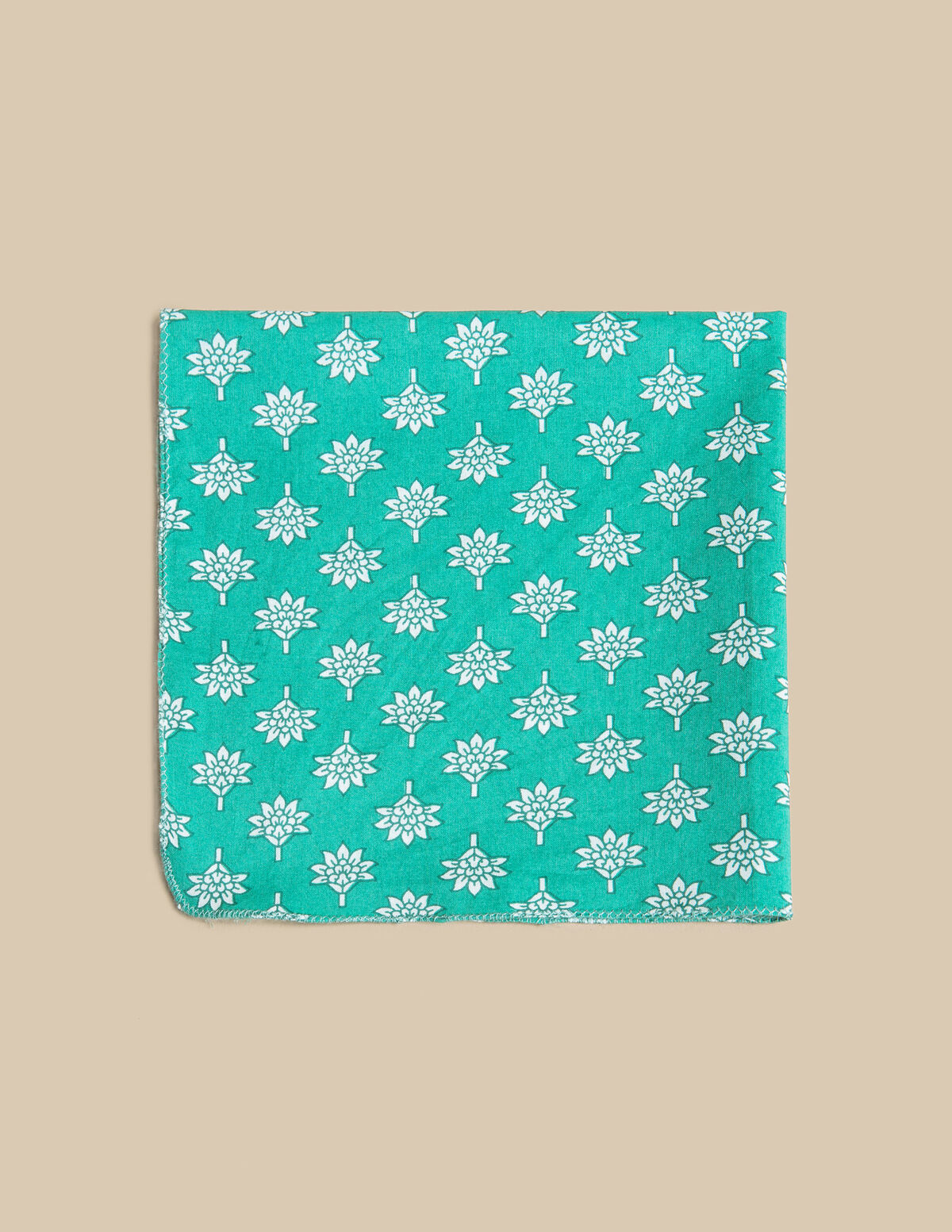 BLUE LEAVES PRINT SCARF