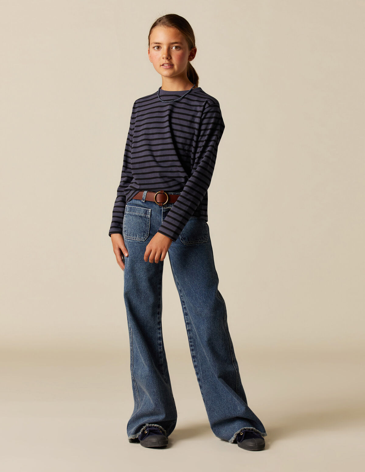 BLUE STRIPED T-SHIRT