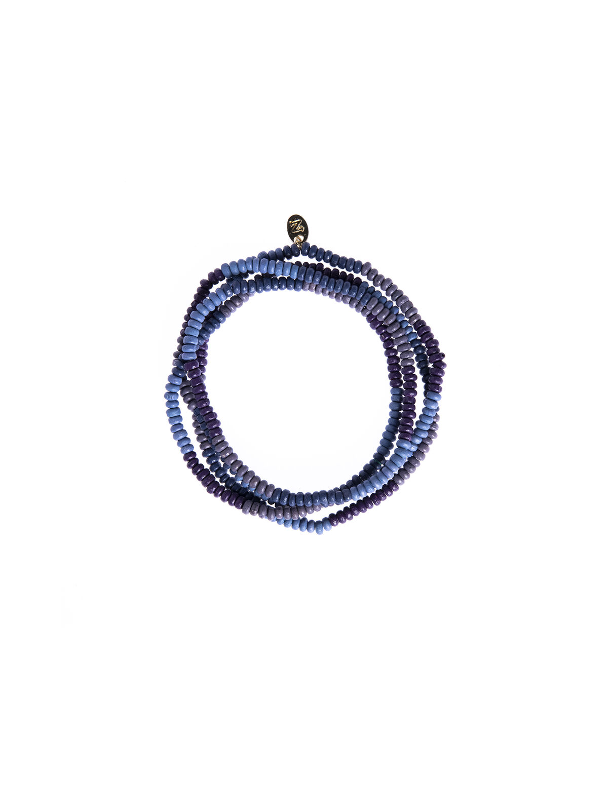 LONG STRIPED BEADS NECKLACE