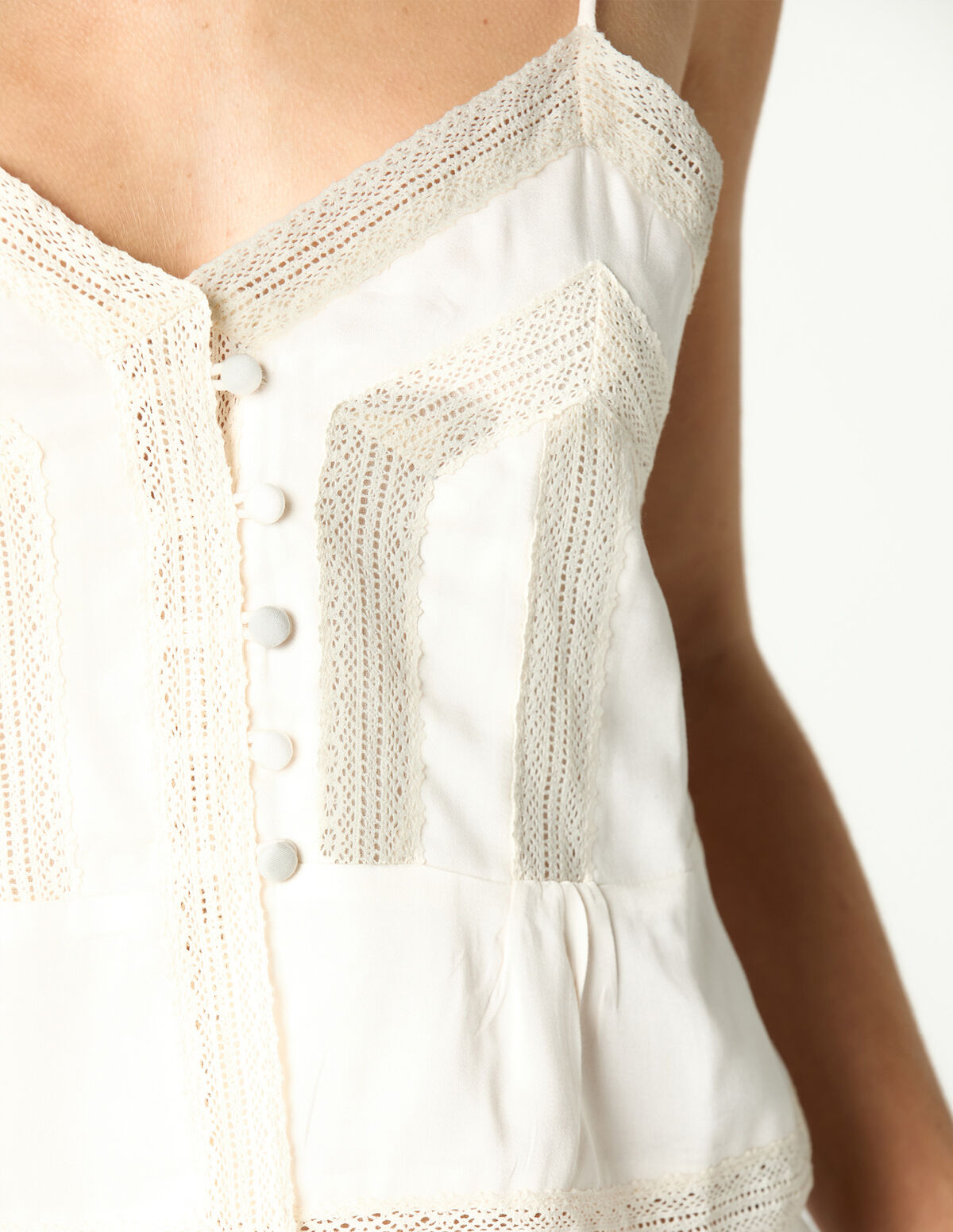 TOP RENDA VINTAGE CAPPUCINO