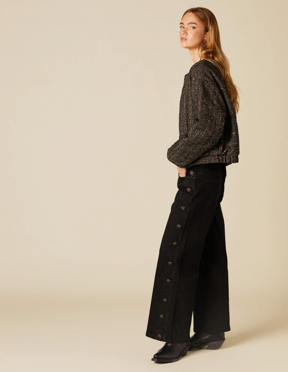 BOMBER TWEED SEQUINS