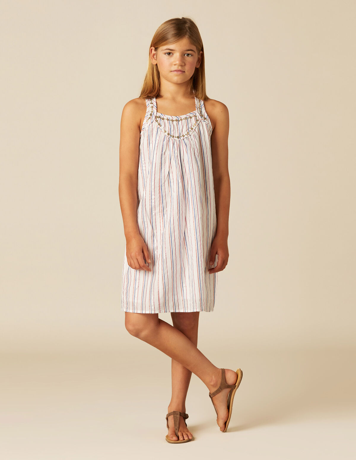 VESTIDO AZUL RAYA LUREX