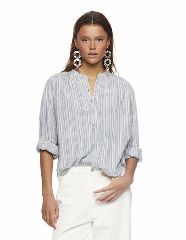 Blue striped shirt - Clothing - Nícoli