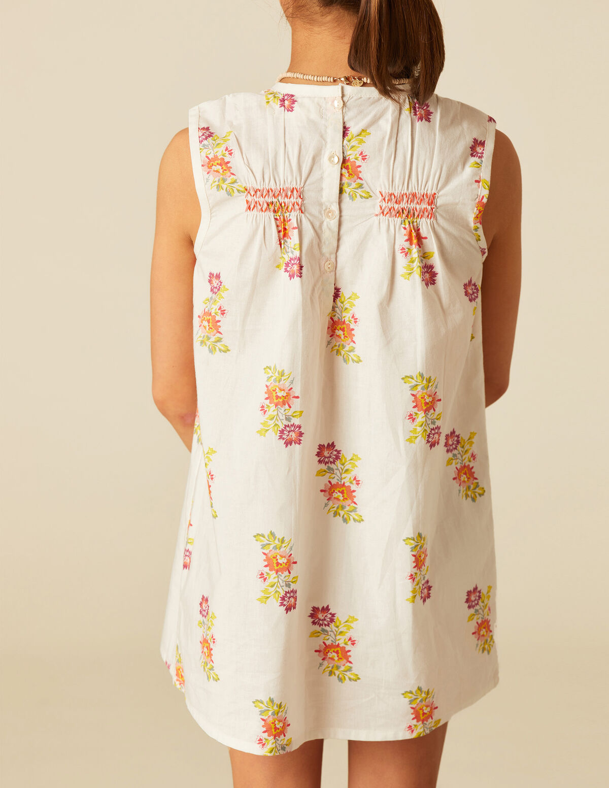 VESTIDO FLOR MULTICOLOR AZUL