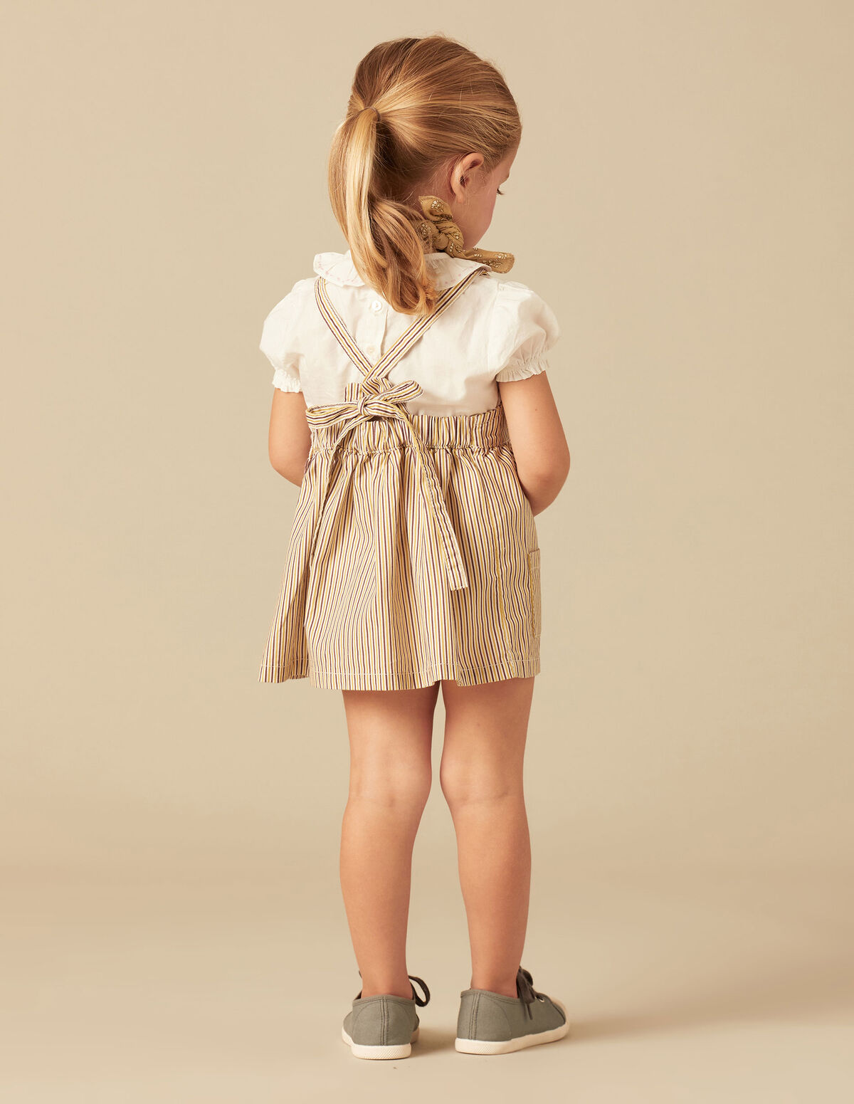 ROBE CHASUBLE MARRON RAYURES