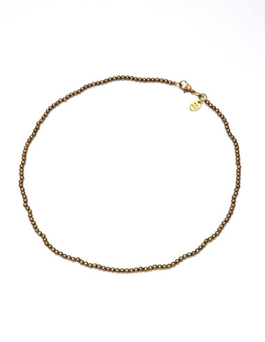 Gold beaded short necklace - View all > - Nícoli