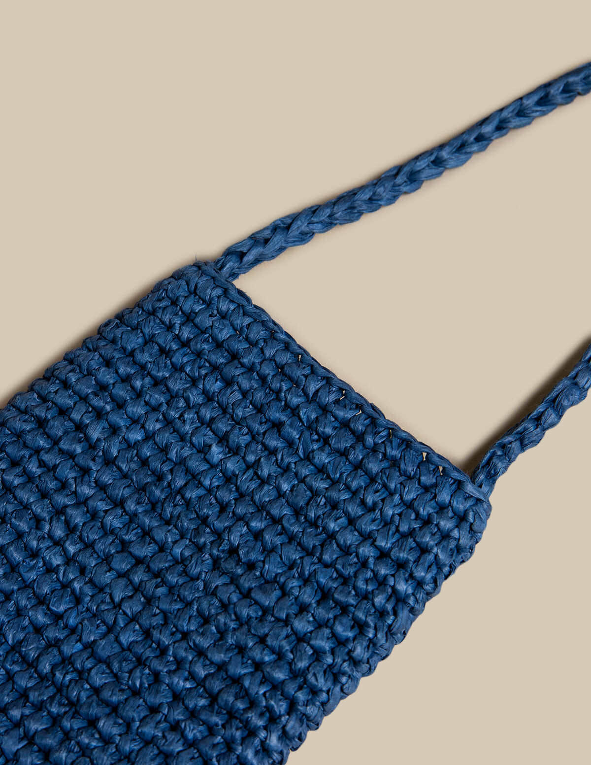 BANDOLERA RAFIA AZUL
