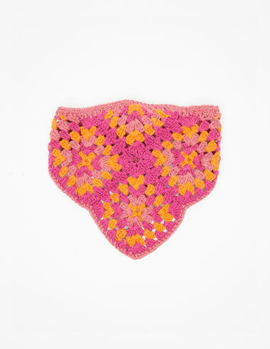 Pink multicolour jersey-knit bandana - Accessories - Nícoli