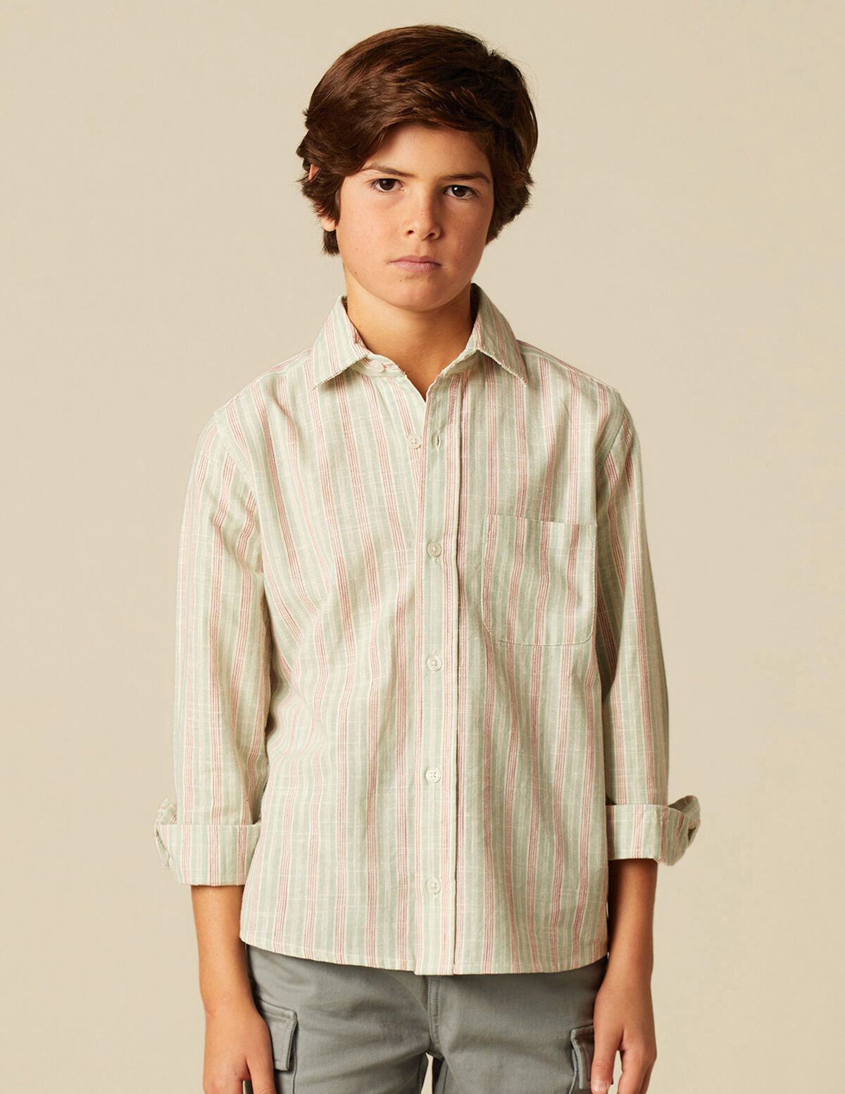 CAMISA RAYA GRIS