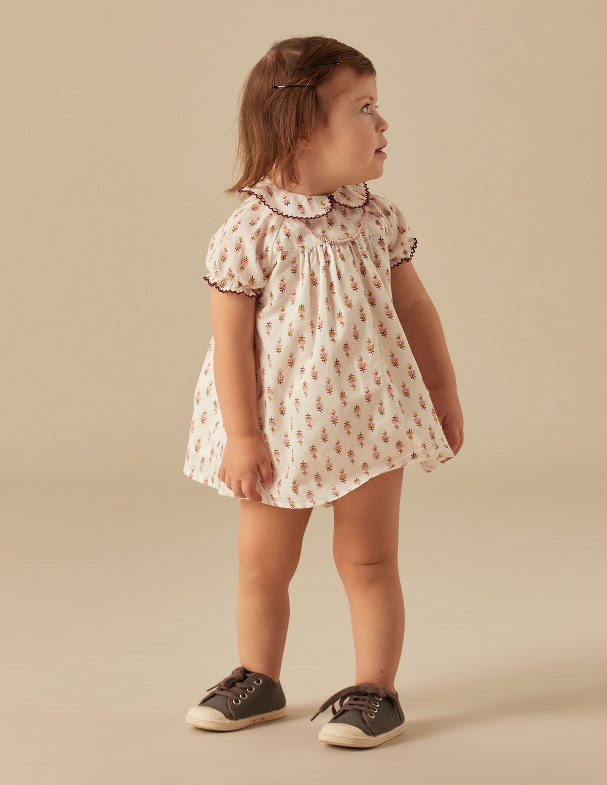 BROWN 'BABY FLOWER' DRESS