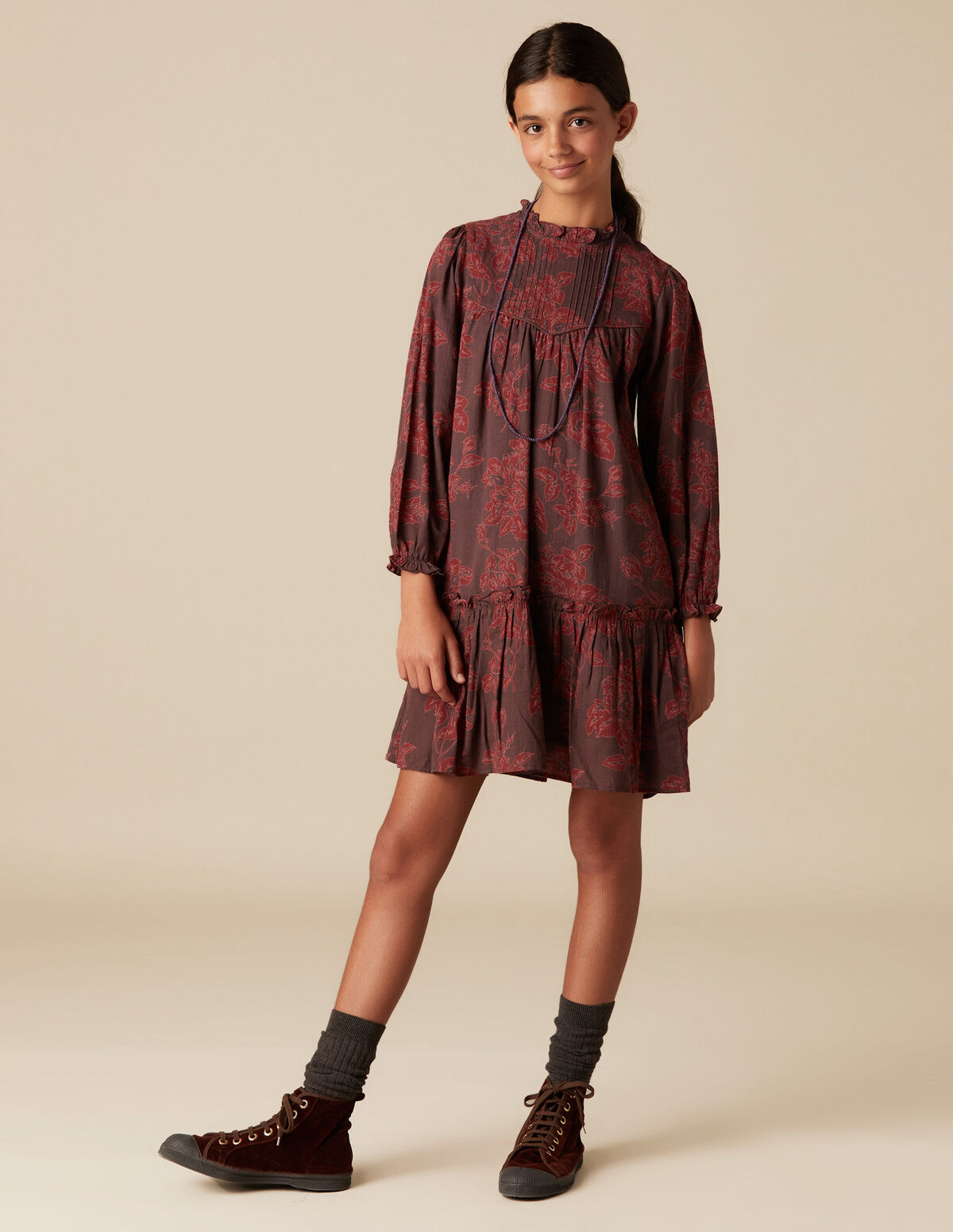 VESTIDO CONTRASTE ANTRACITE