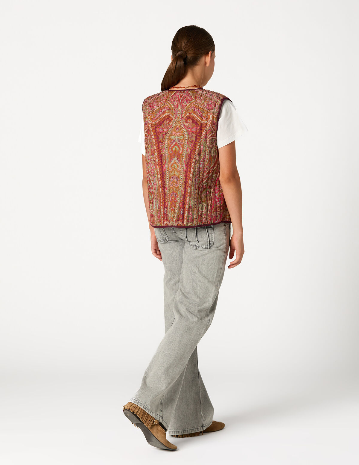 GILET MOTIF CACHEMIRE 