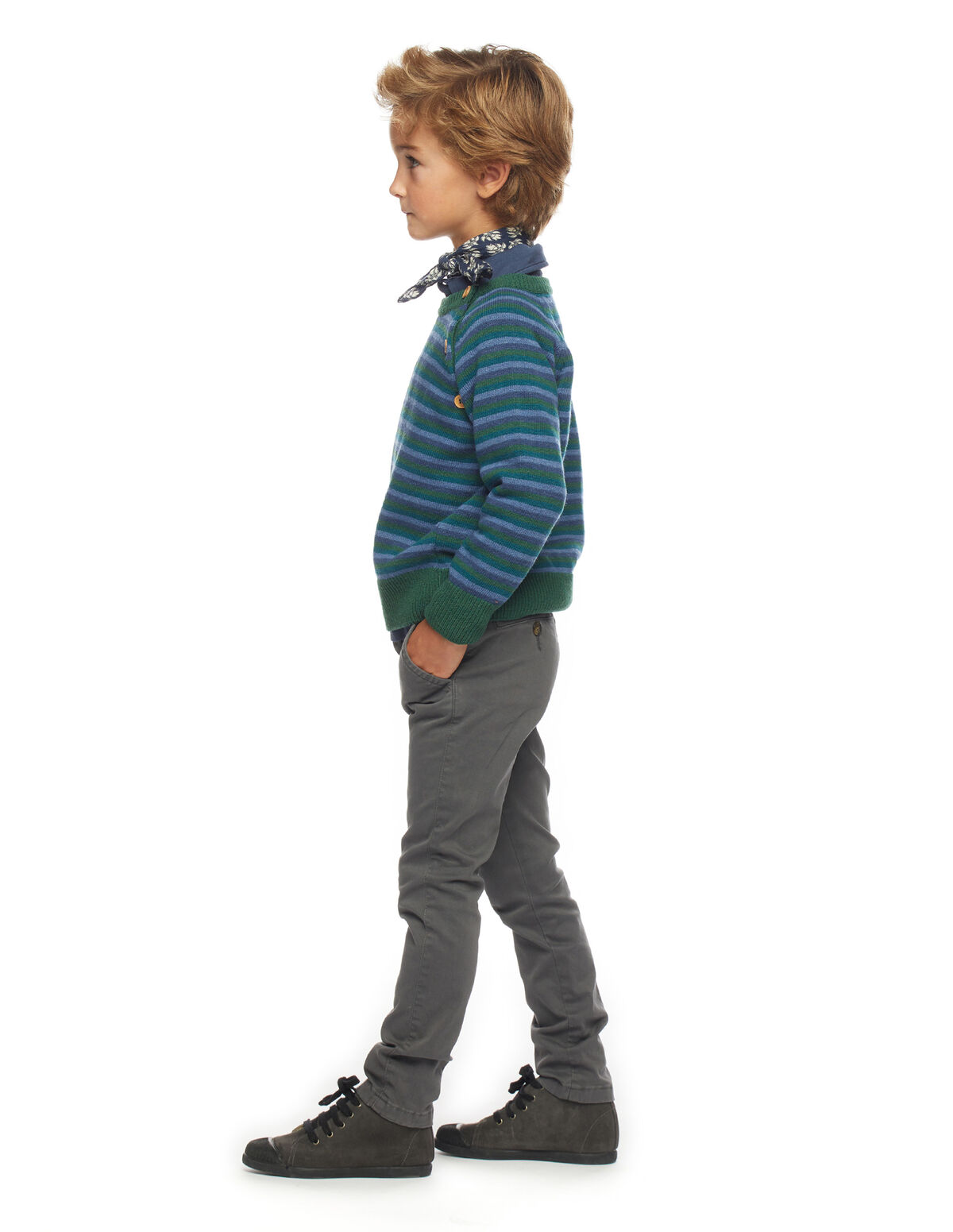 Pantalon chino gris foncé