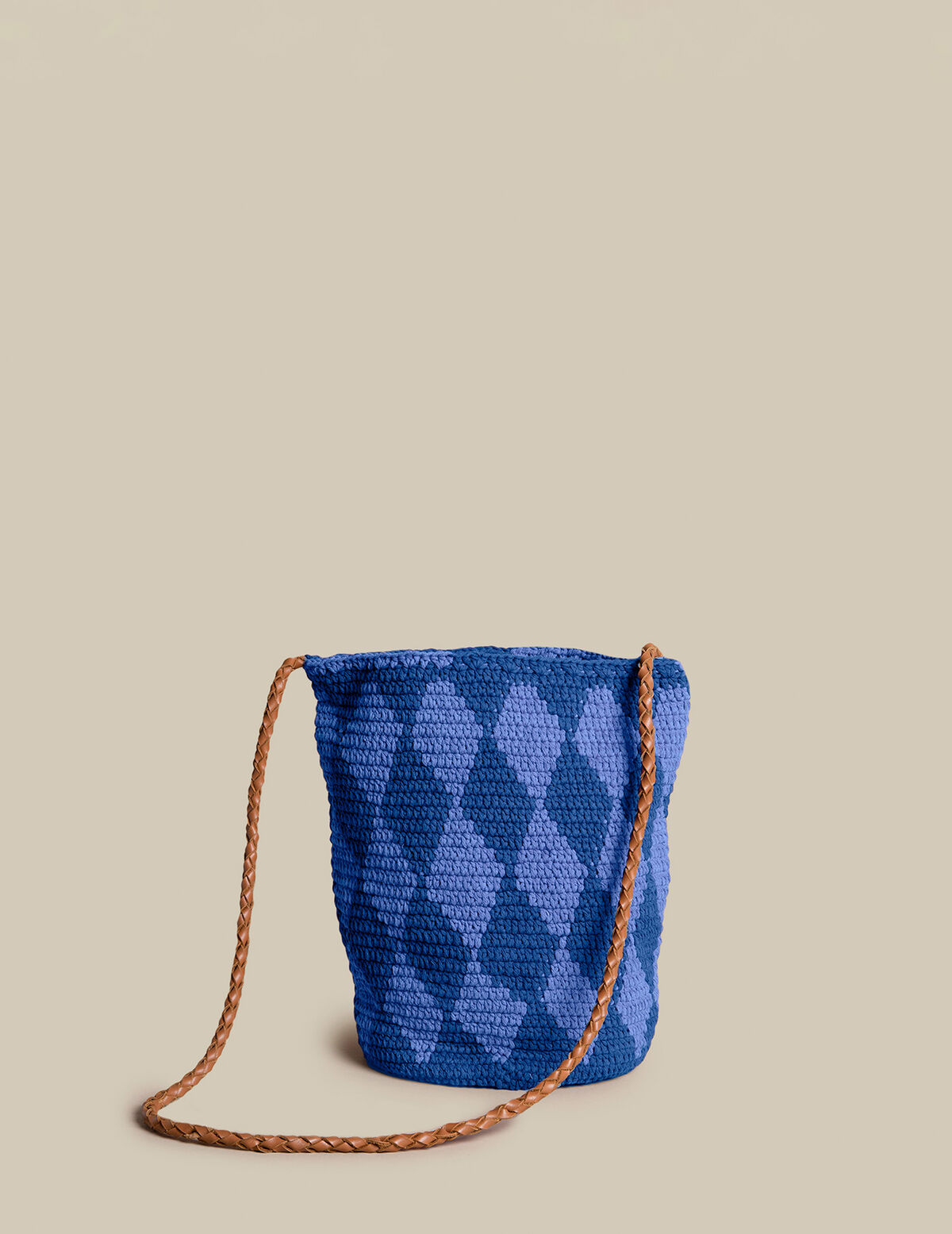 BLUE KNIT BAG