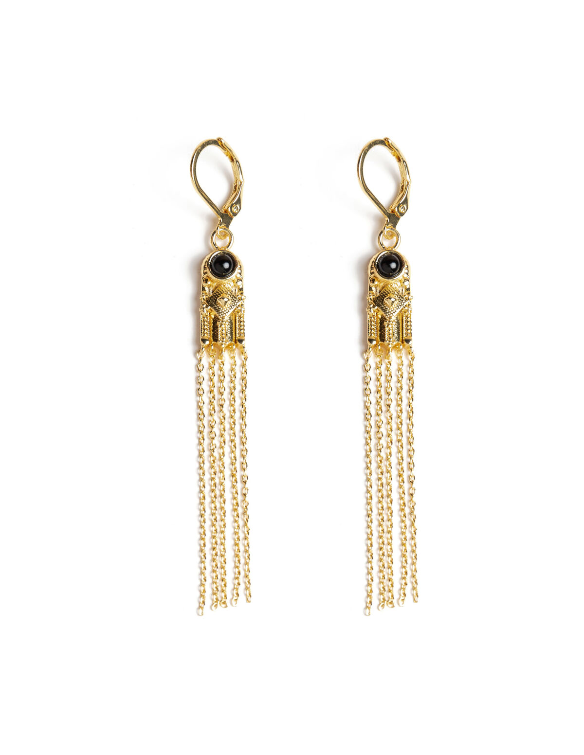 MAROON CHAIN EARRINGS