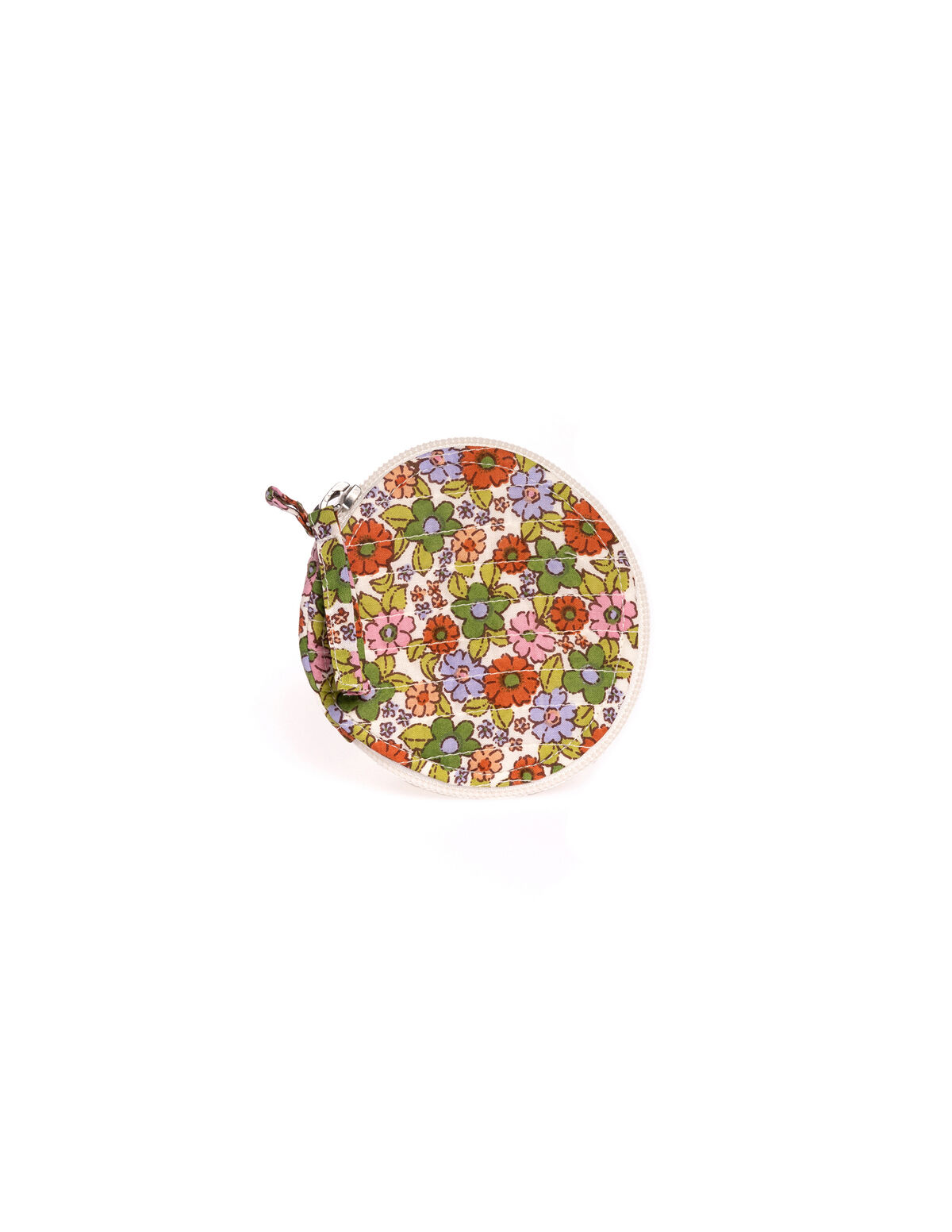 PORTA-MOEDAS REDONDO PRINT DITSY PINK