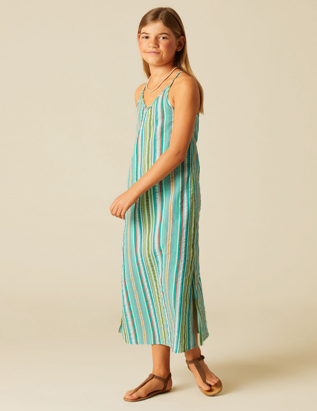 VESTIDO RAYA MULTICOLOR MORA