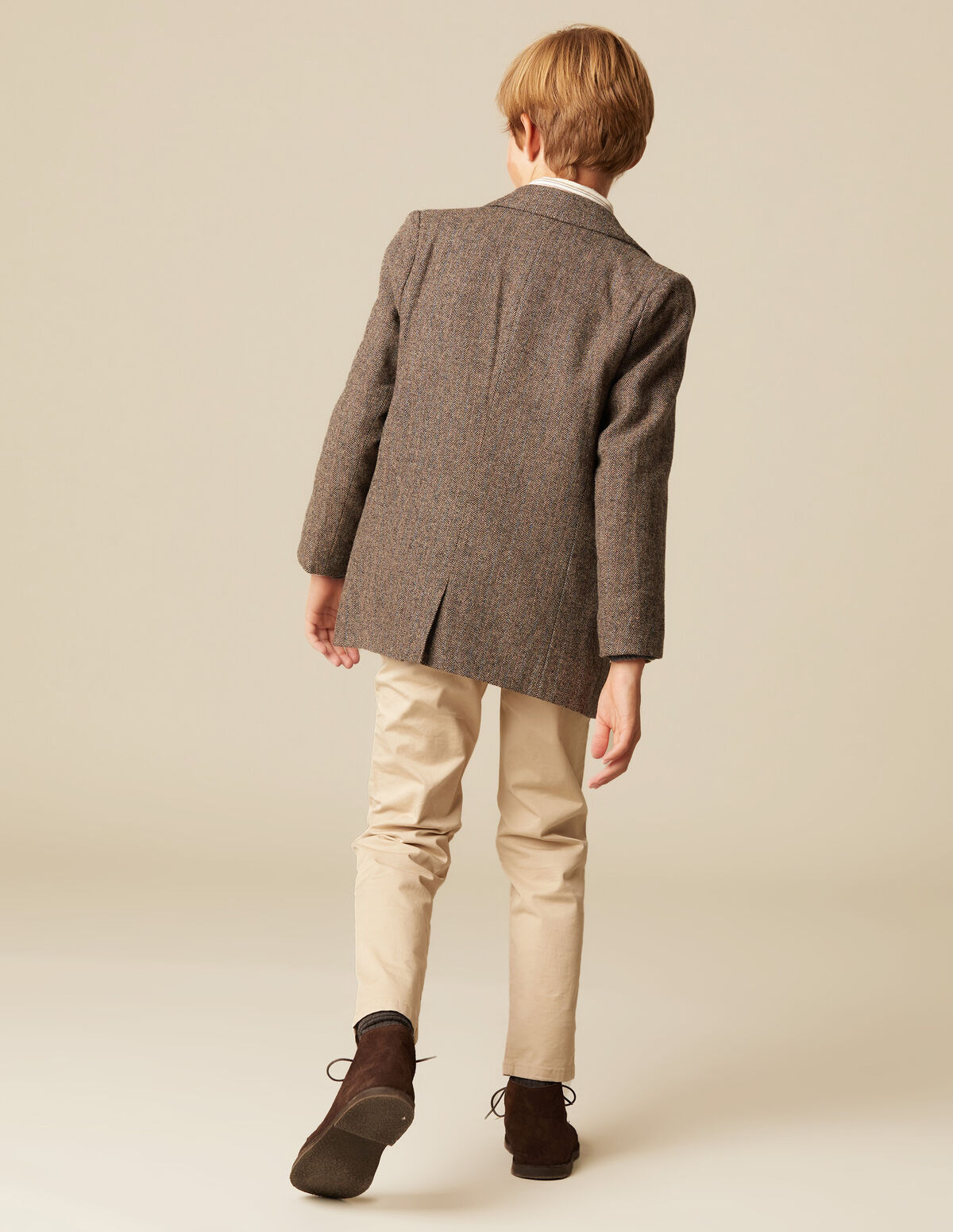 BROWN HERRINGBONE BLAZER