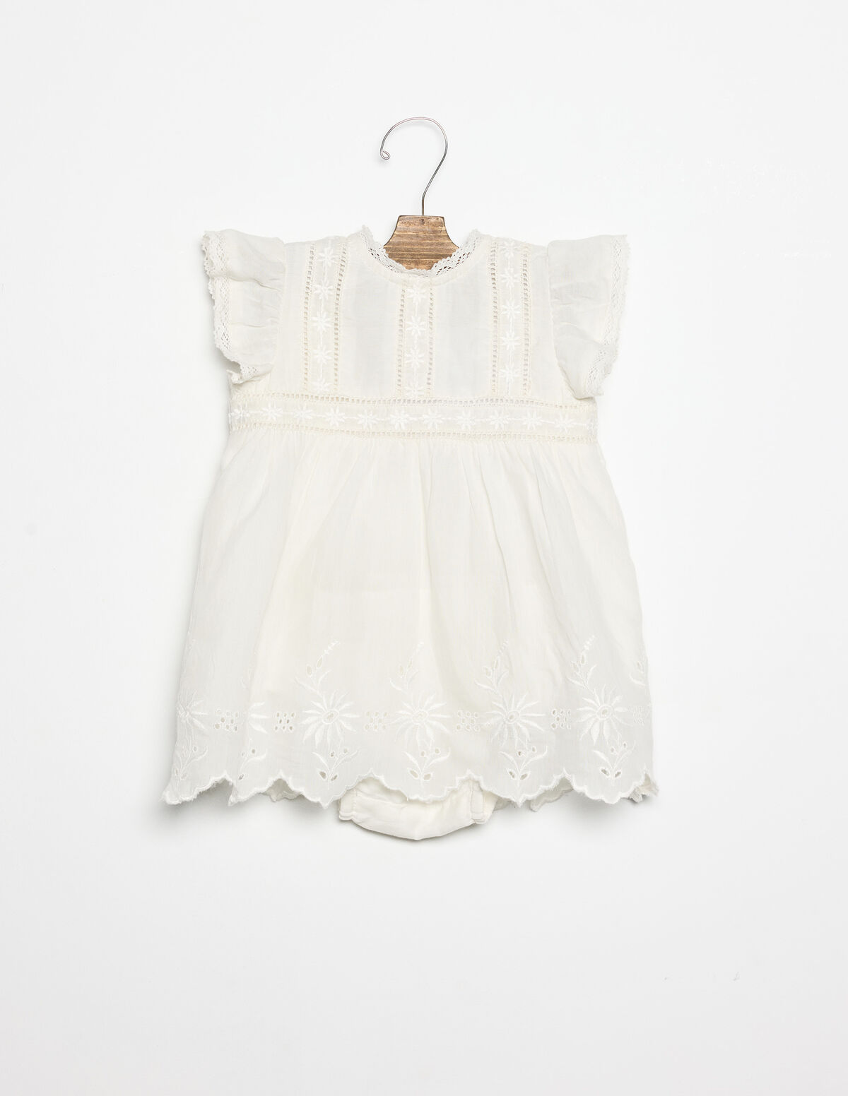 VESTIDO &Eacute;CRU BORDADO