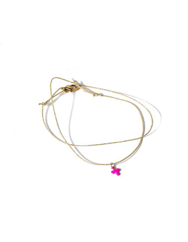 Pink cross necklace - Necklaces - Nícoli