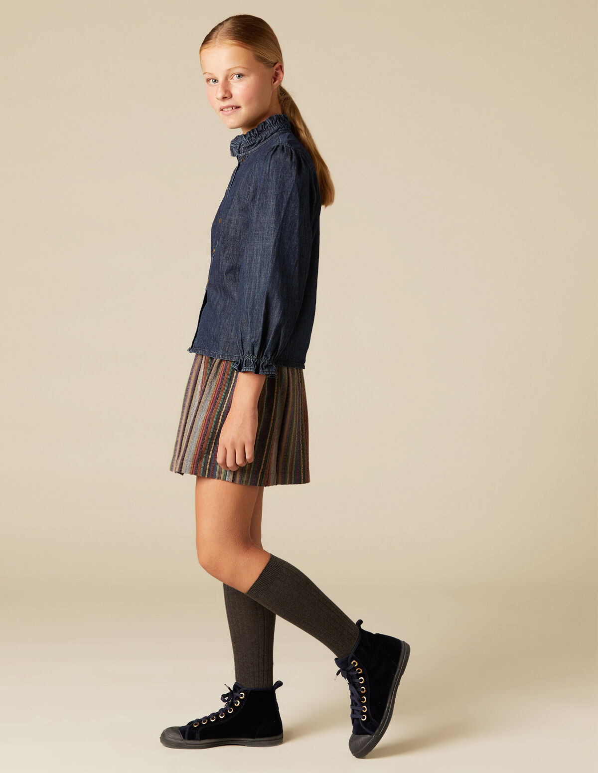 VINTAGE STRIPED SKIRT