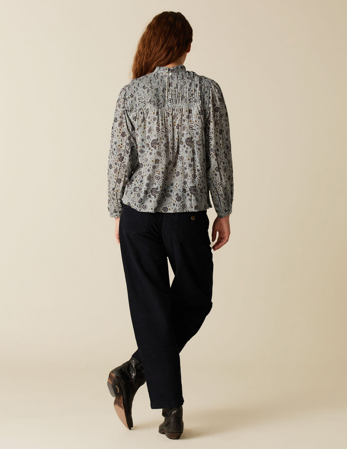 T-SH FLOR FOLHA AZUL CL