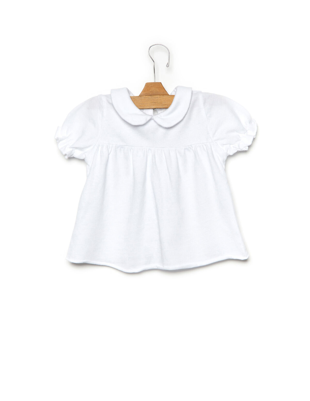 T-shirt col Claudine blanc