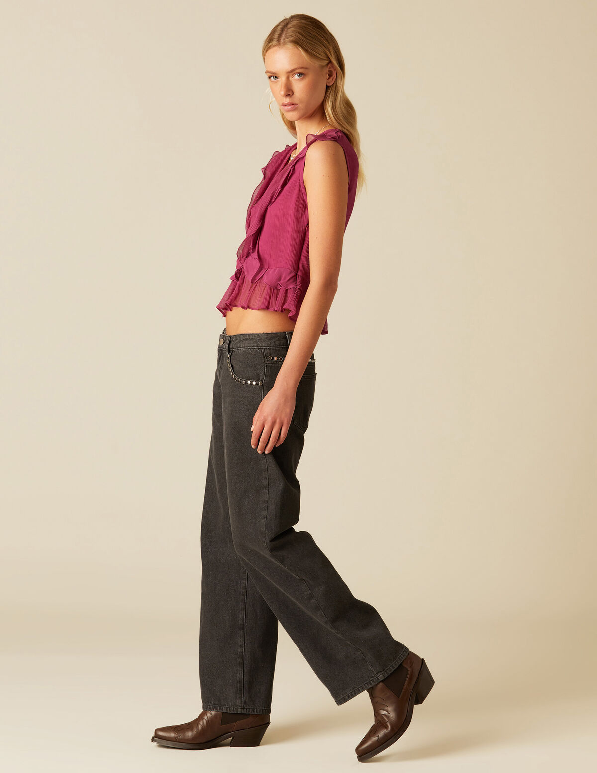 PANTALÓN TACHUELAS AZUL