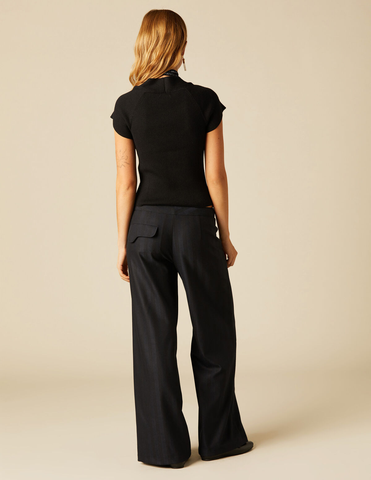 BLUE SADDLE POCKET TROUSERS