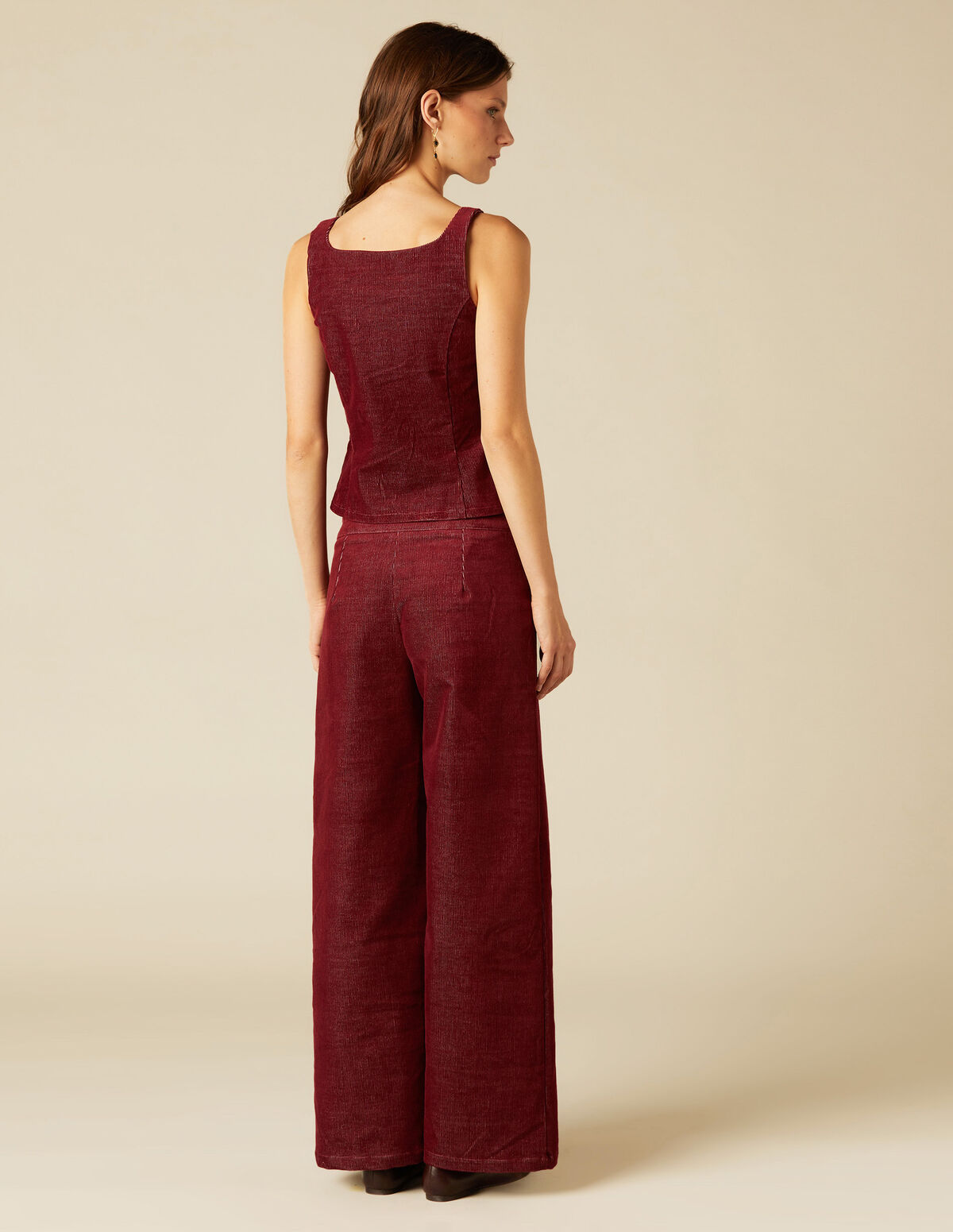 BROWN CORDUROY TOP
