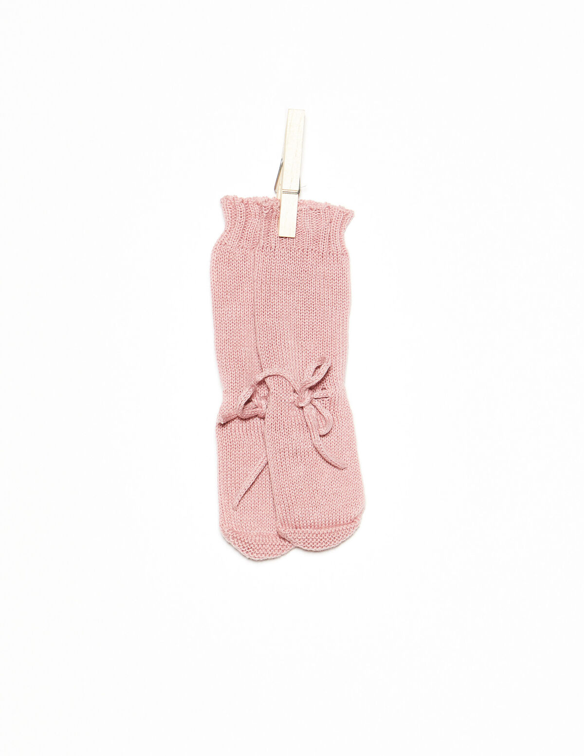Pink bow bootees