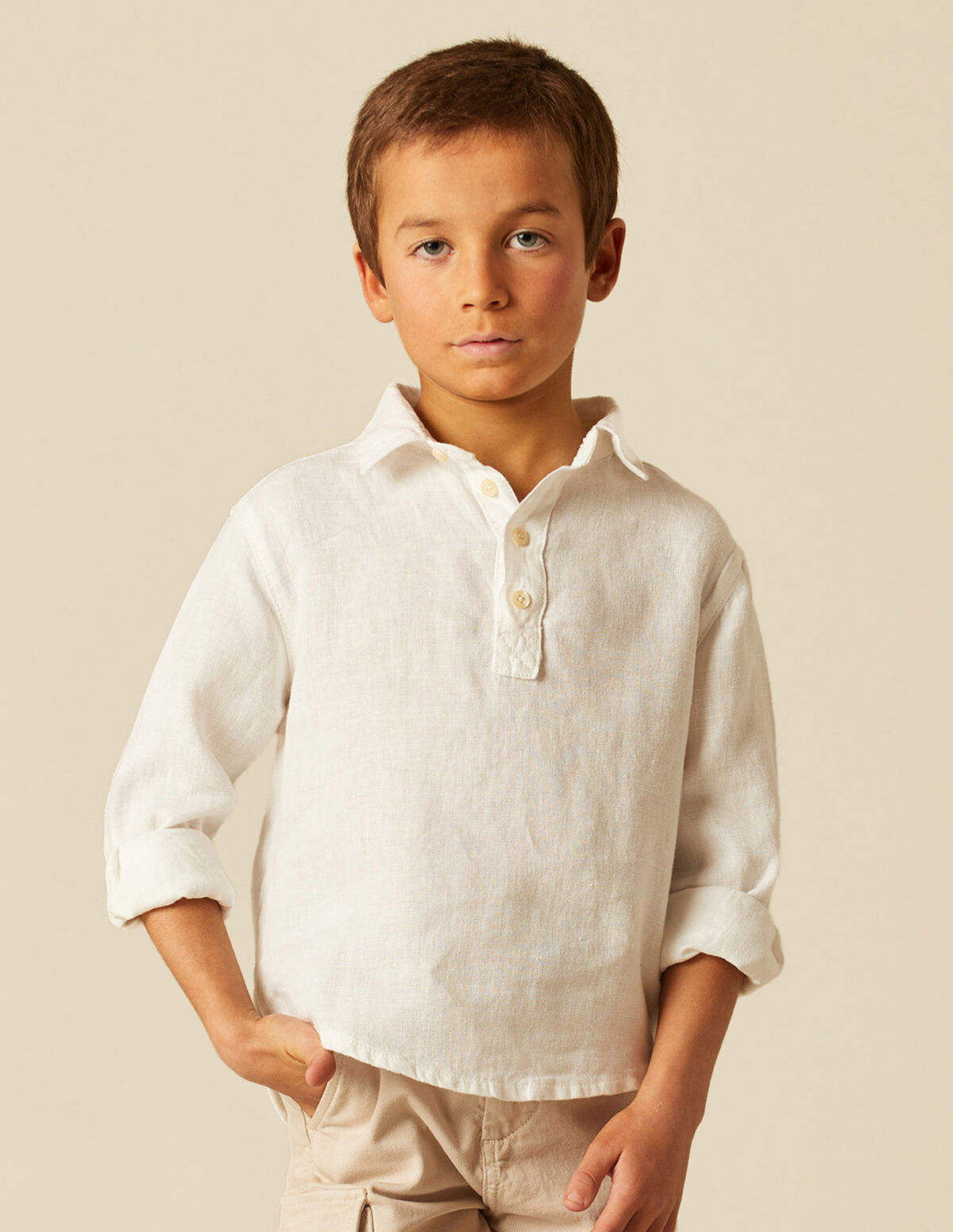 CAMISA LINO BLANCA