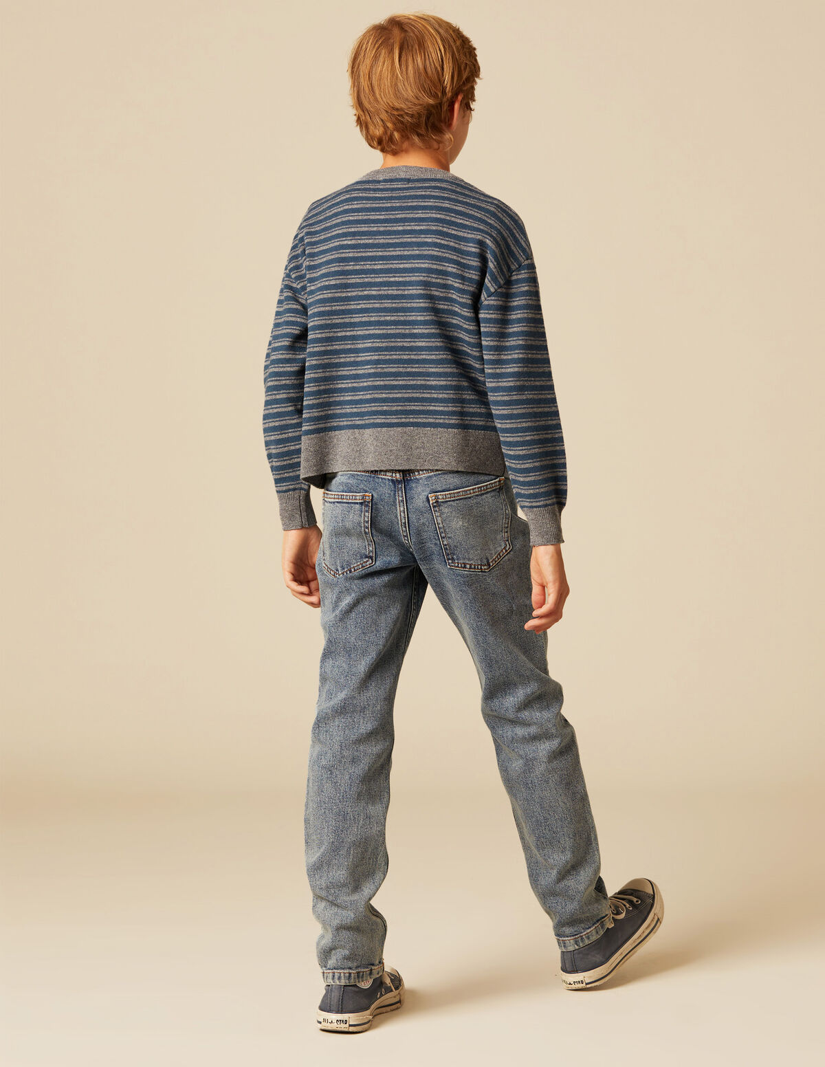 CAMISOLA RISCA CINZENTA AZUL