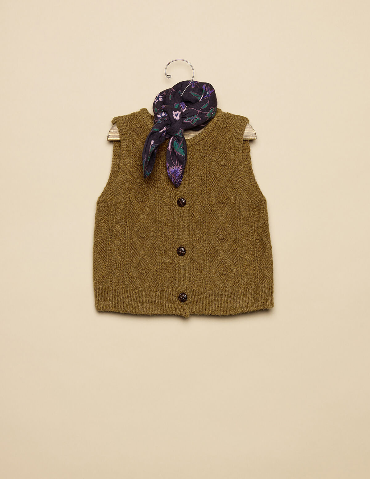 MUSTARD KNIT WAISTCOAT