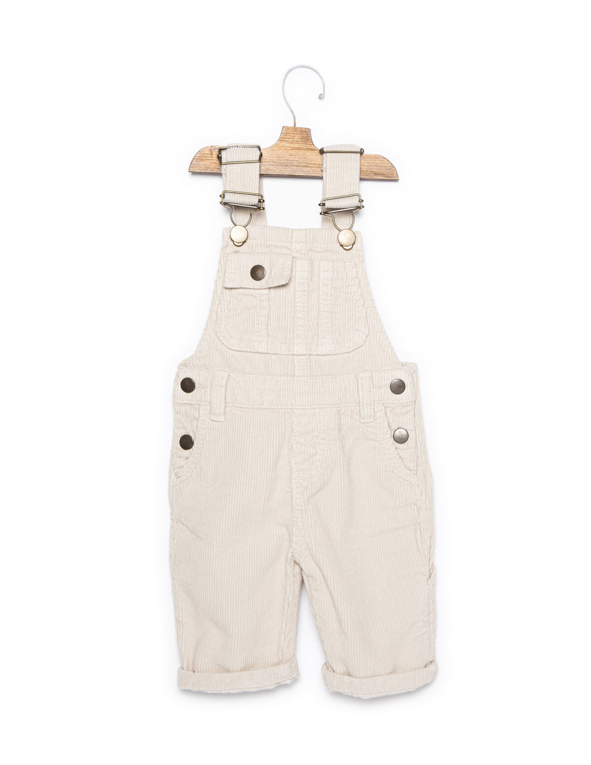SAND CORDUROY BABY DUNGAREES