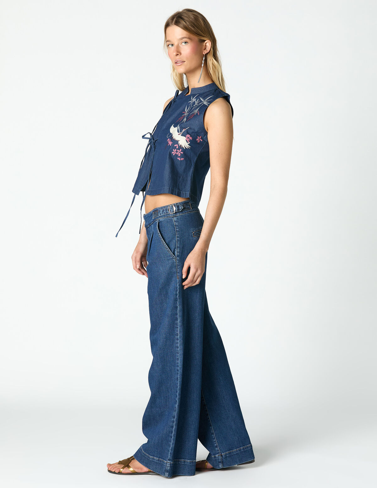 ANTHRACITE JEANS WITH BUCKLES