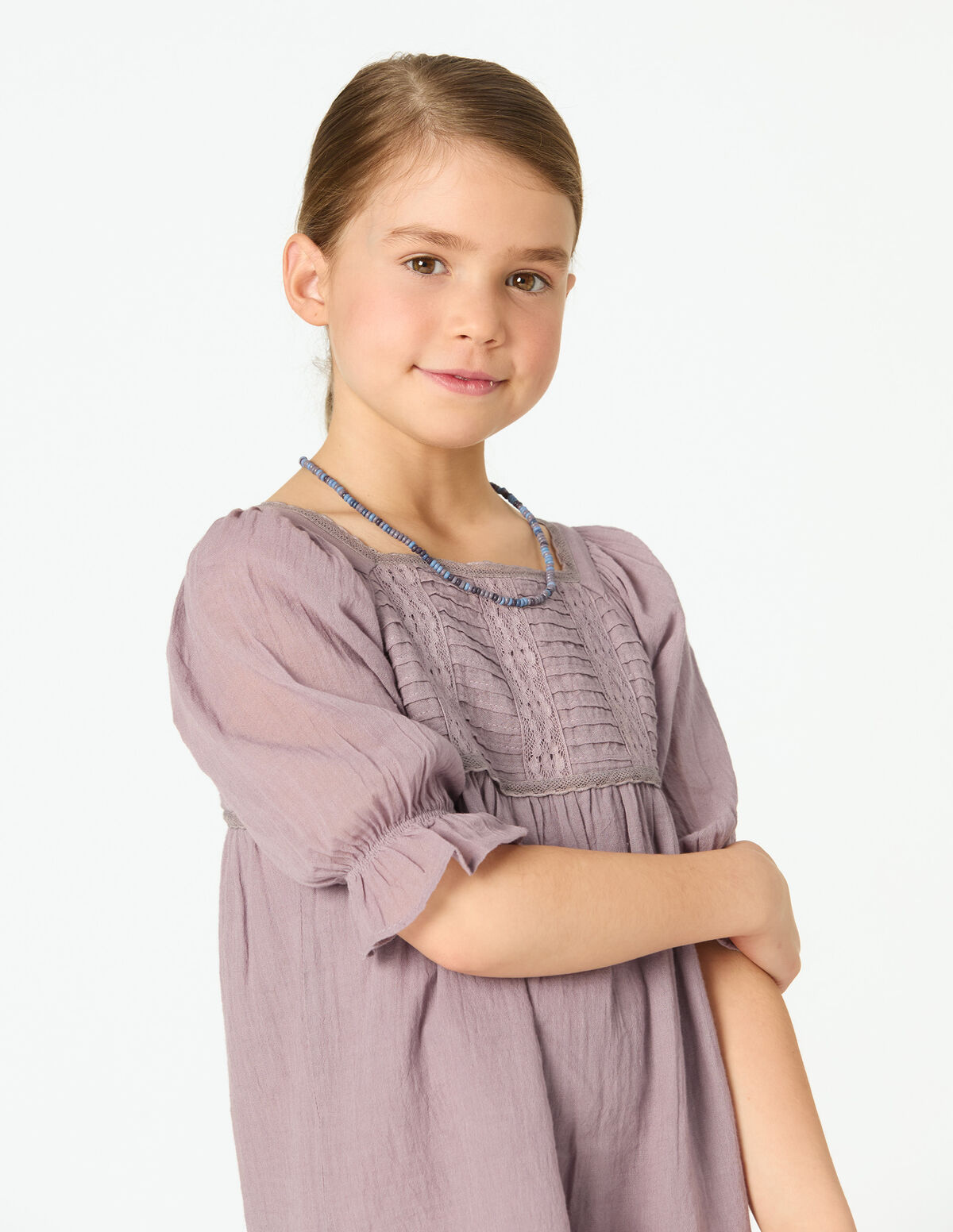 OVERCAST PIN-TUCK DRESS