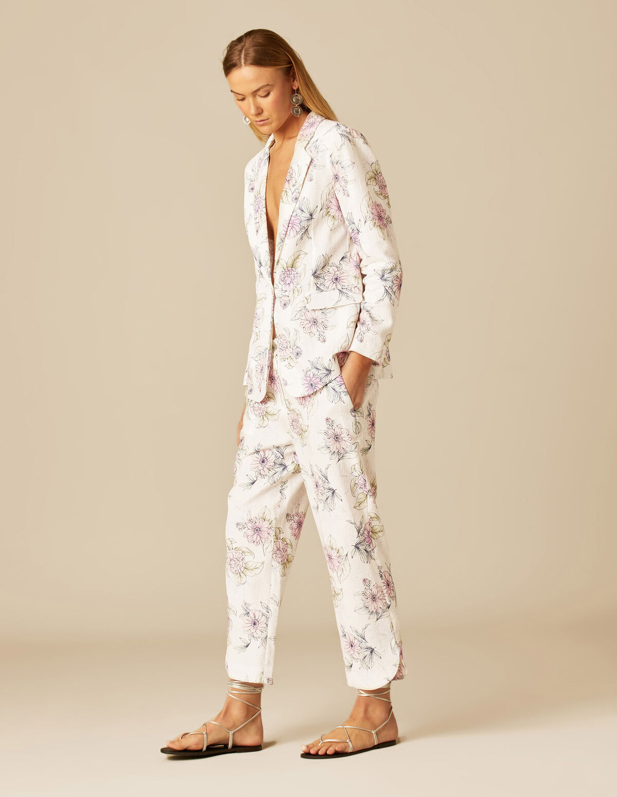 PANTALON ONDE LATÉRALE FLEUR