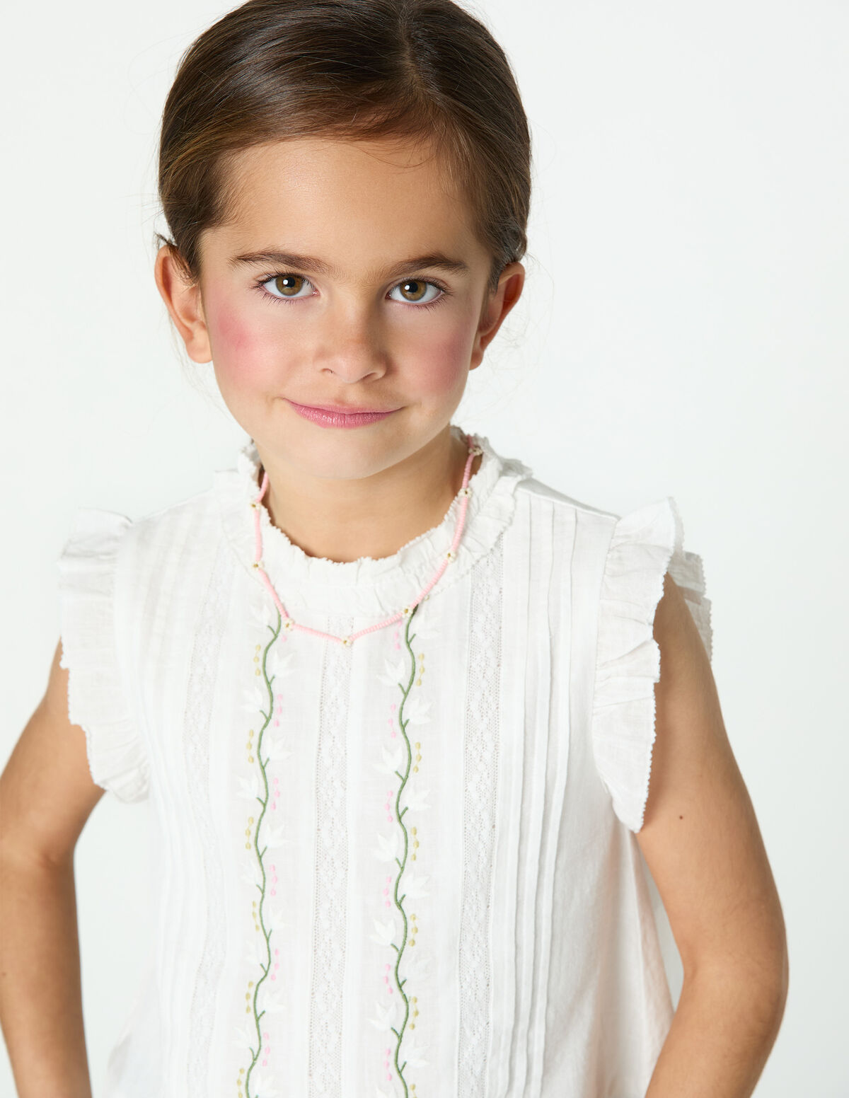 FLOWER EMBROIDERED SHIRT