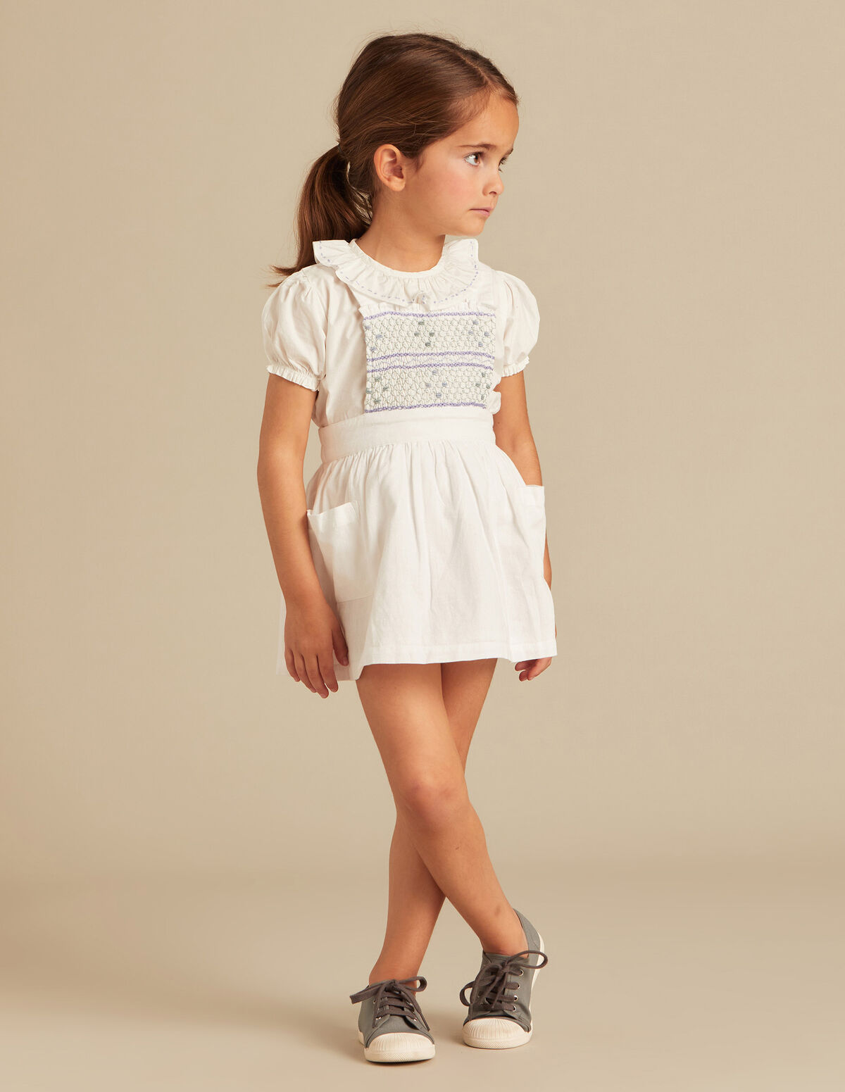 CHEMISE SURPIQÛRES BLEUE