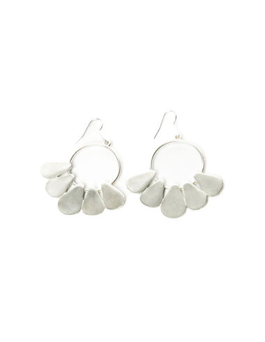 Silver drop hoop earrings - Jewellery - Nícoli
