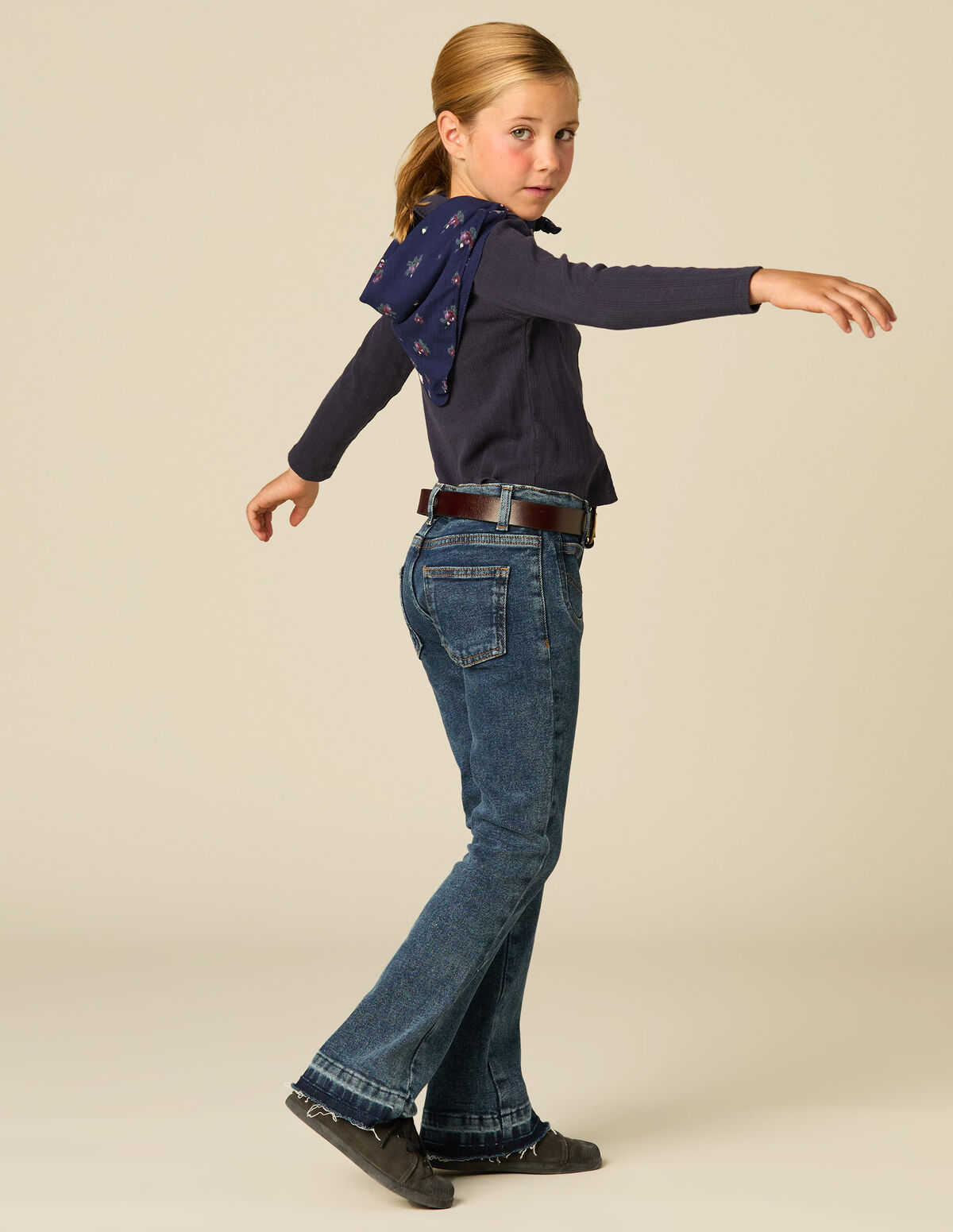 BLUEBERRY POINTELLE T-SHIRT