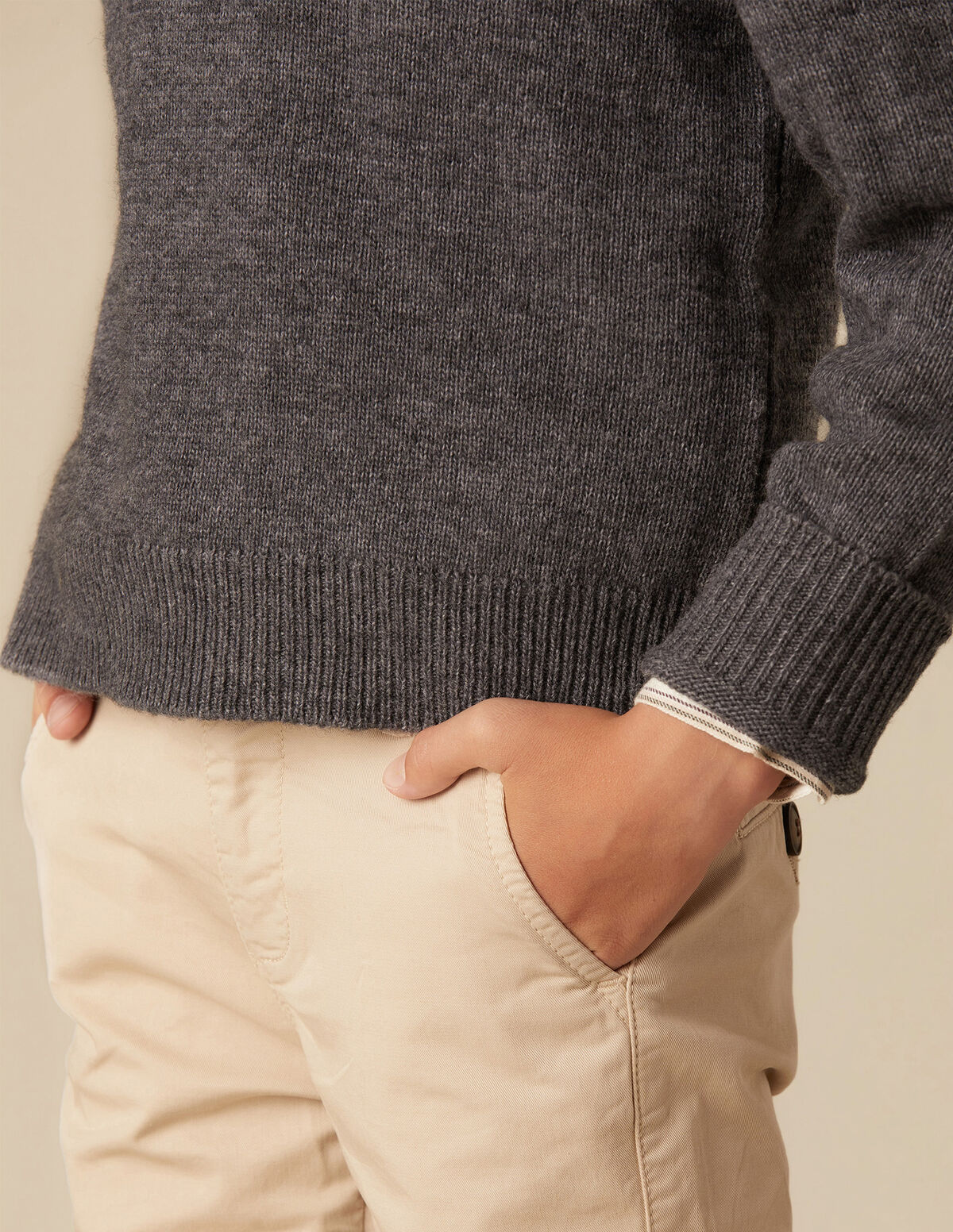 PANTALON CHINO LONG SABLE