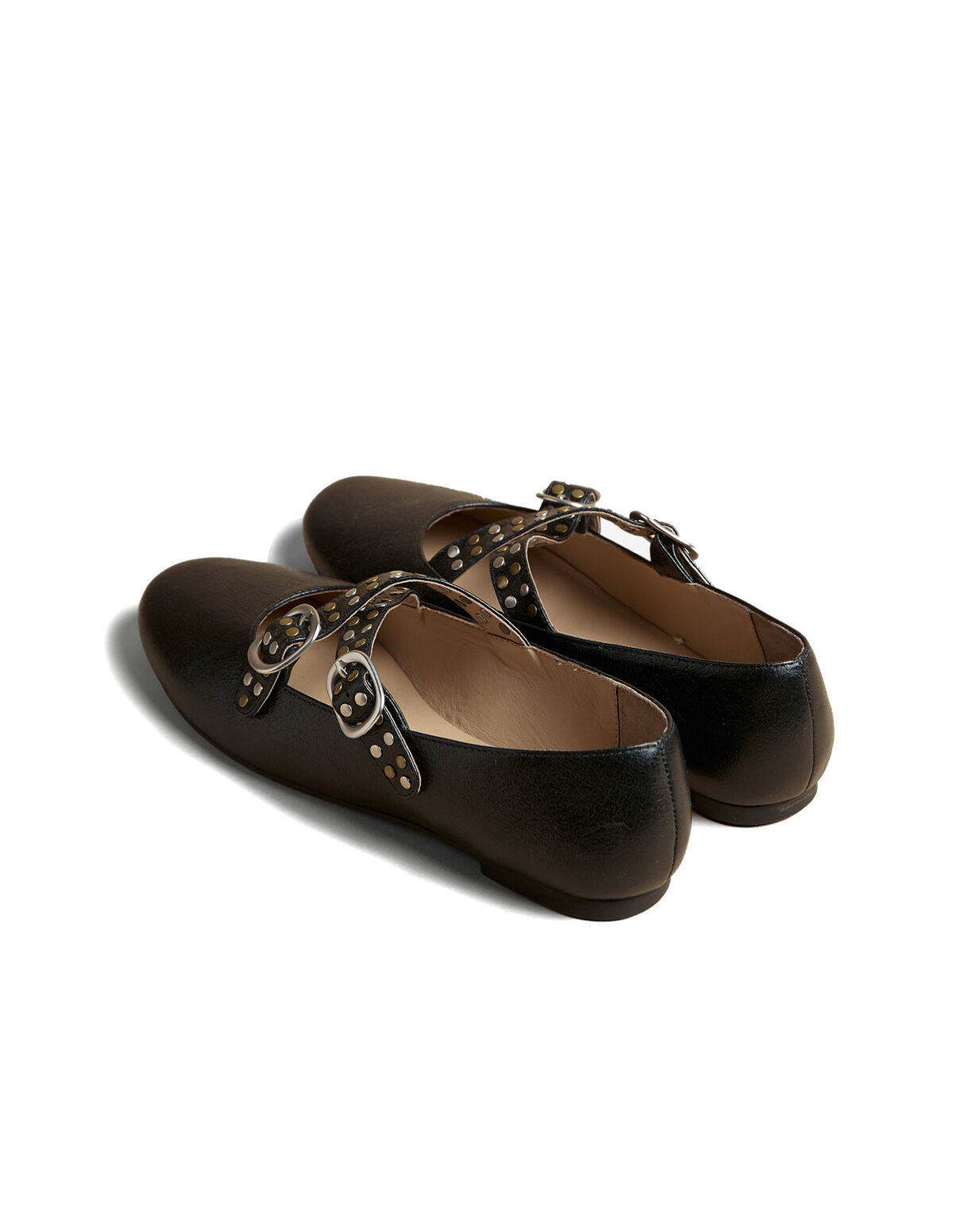 BROWN STUDDED BALLERINA