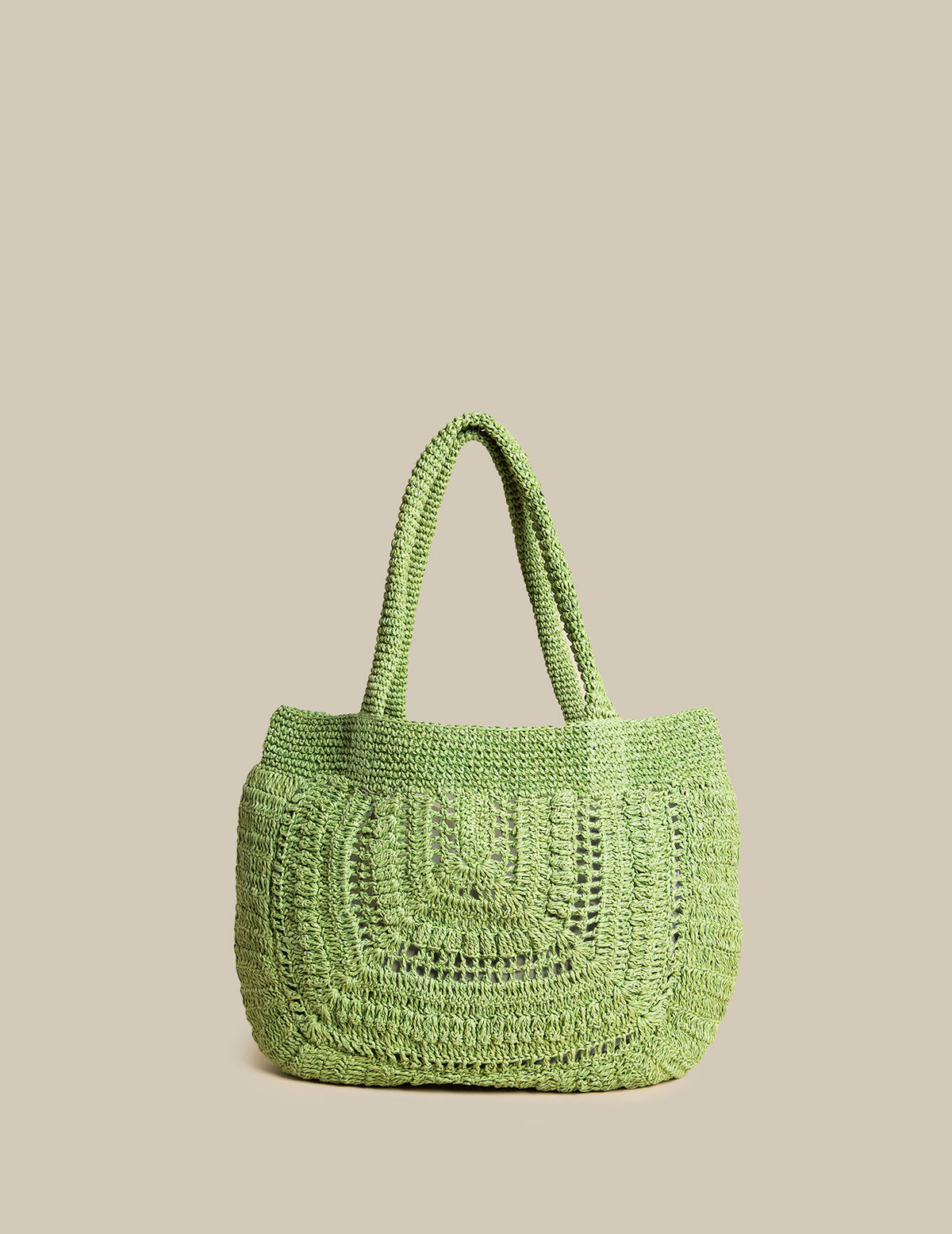 ANTHRACITE RAFFIA BAG