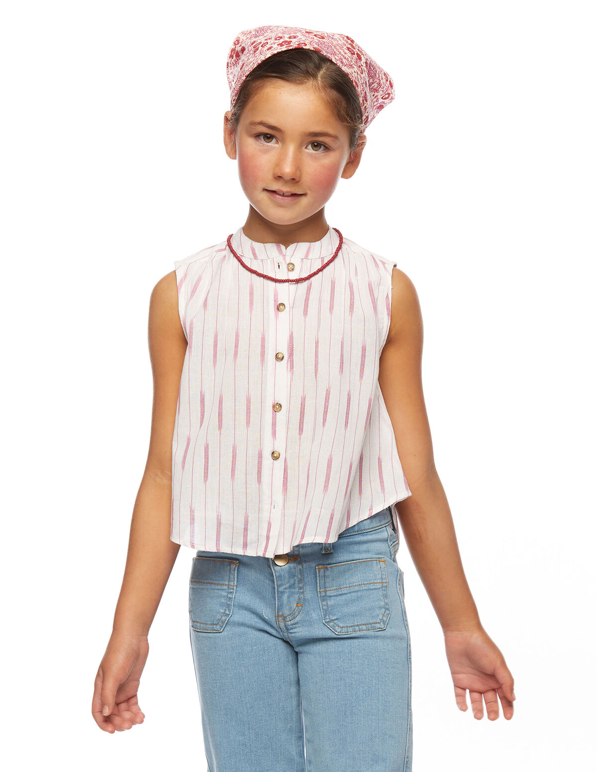 Camisa botones raya ikat fresa - Camisas - Nícoli