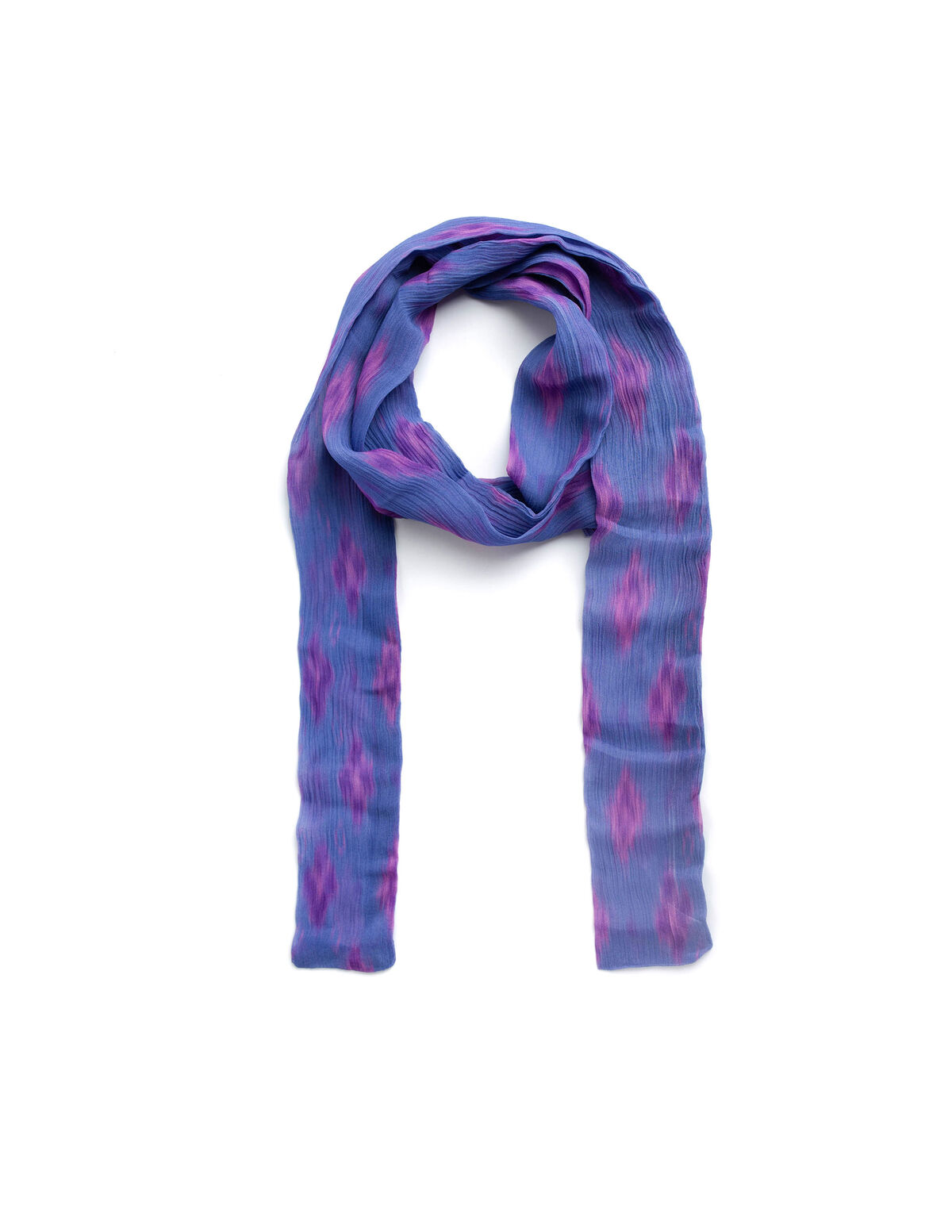 Long blue ikat scarf - View all - Nícoli