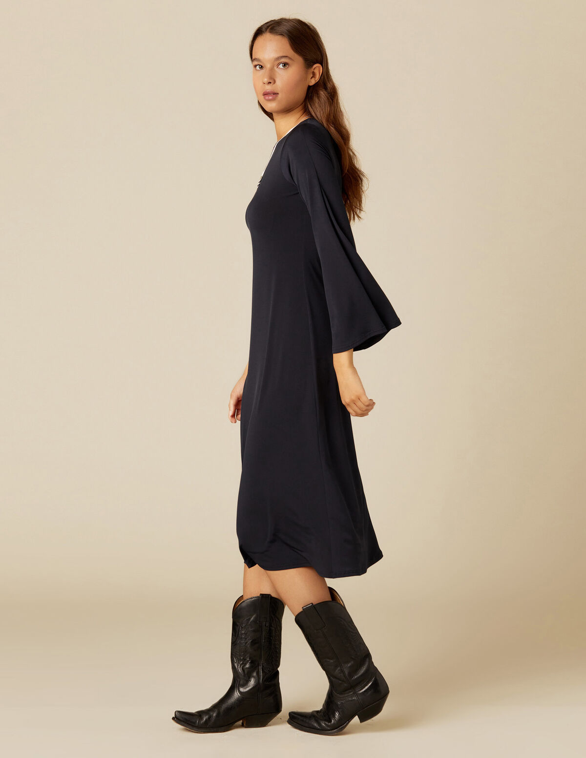 ROBE ASYMÉTRIQUE ANTHRACITE